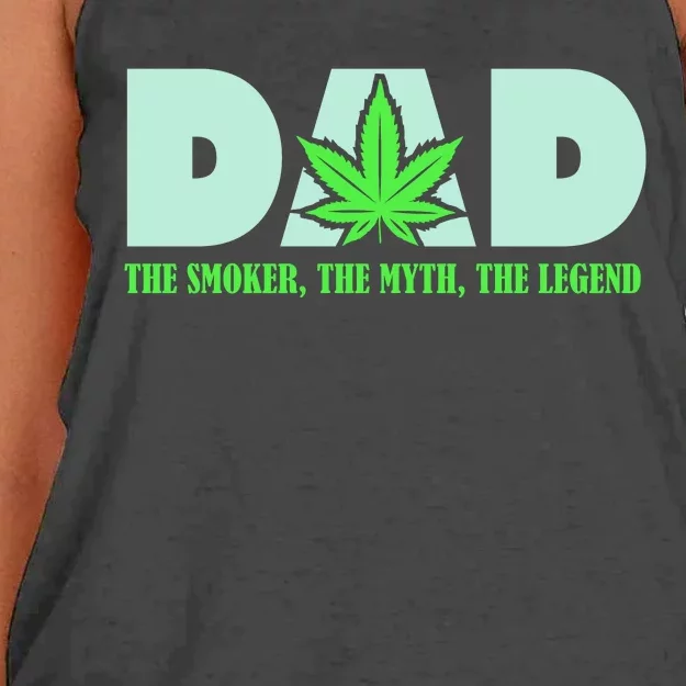 Smoking Dad Women's Knotted Racerback Tank