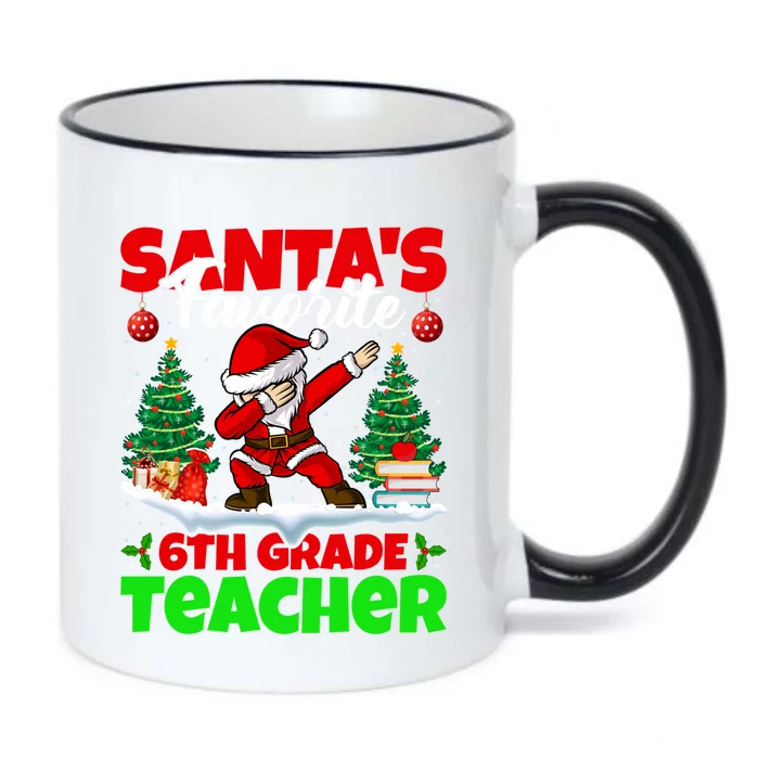 Santa Dabbing Santas Favorite 6Th Grade Teacher Christmas Gift Black Color Changing Mug