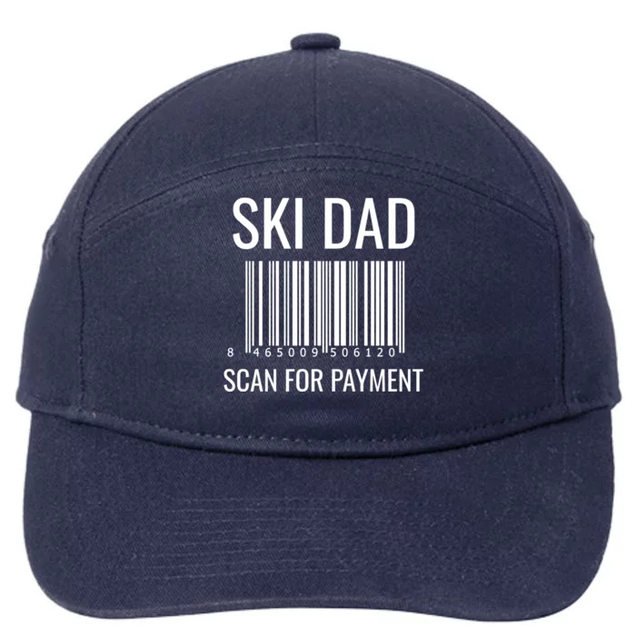 Ski Dad Scan For Payt Ski Dad Funny Gift Ski Dad Gift 7-Panel Snapback Hat