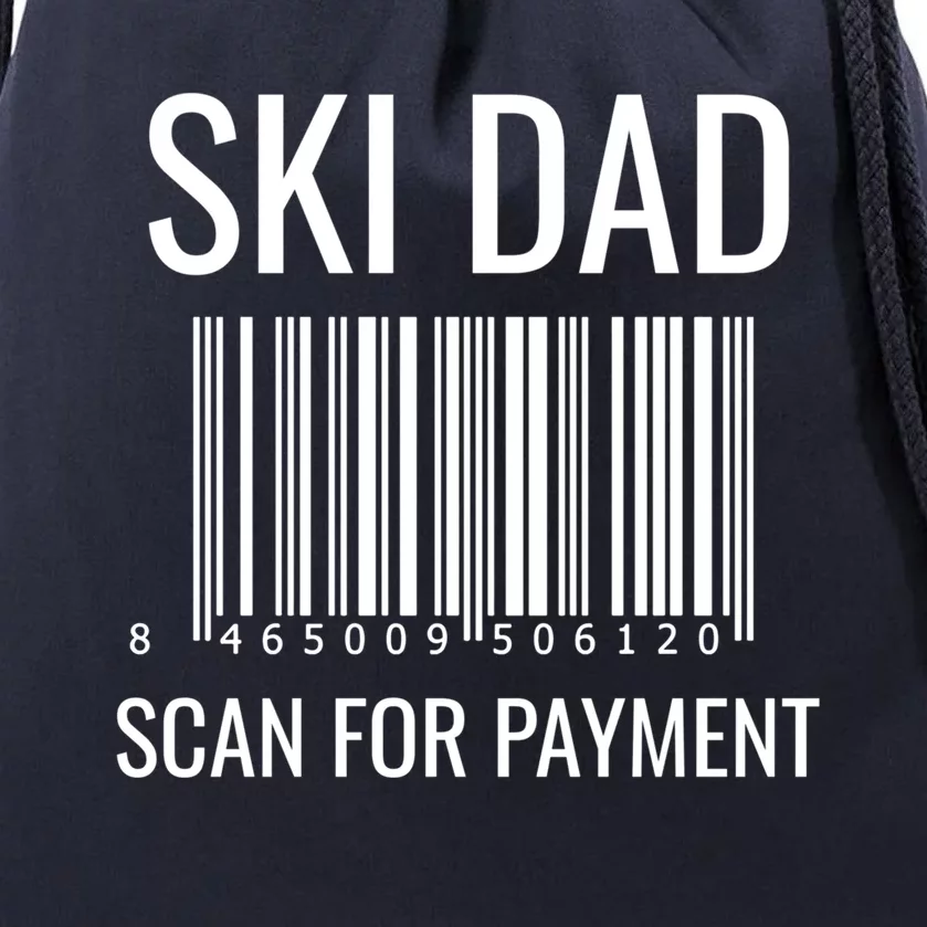 Ski Dad Scan For Payt Ski Dad Funny Gift Ski Dad Gift Drawstring Bag