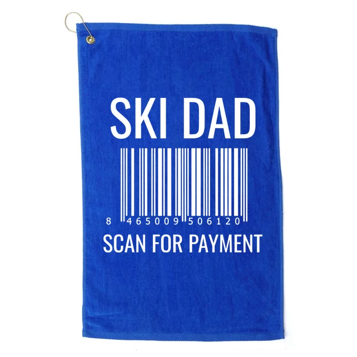 Ski Dad Scan For Payt Ski Dad Funny Gift Ski Dad Gift Platinum Collection Golf Towel