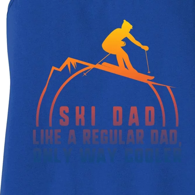 Ski Dad Skiing Daddy Papa Grandpa Cool Snowboarding Father Cool Gift Women's Racerback Tank