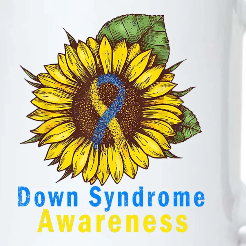 Sunflower Down Syndrome Awareness Black Color Changing Mug