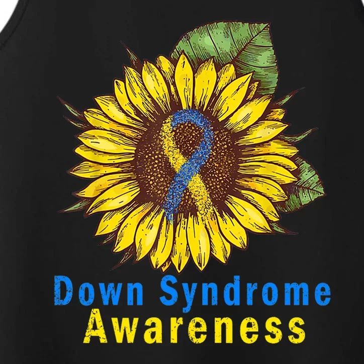 Sunflower Down Syndrome Awareness Performance Tank