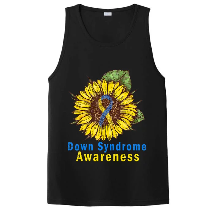 Sunflower Down Syndrome Awareness Performance Tank