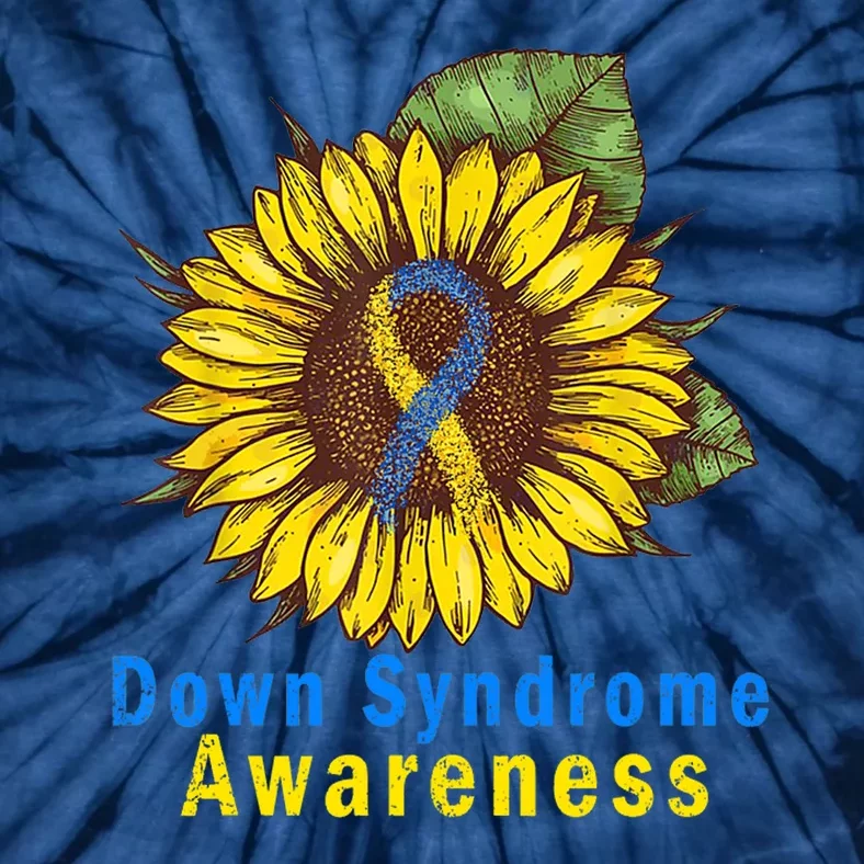 Sunflower Down Syndrome Awareness Tie-Dye T-Shirt