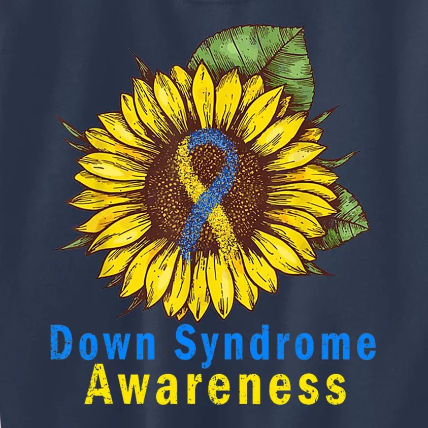 Sunflower Down Syndrome Awareness Kids Sweatshirt