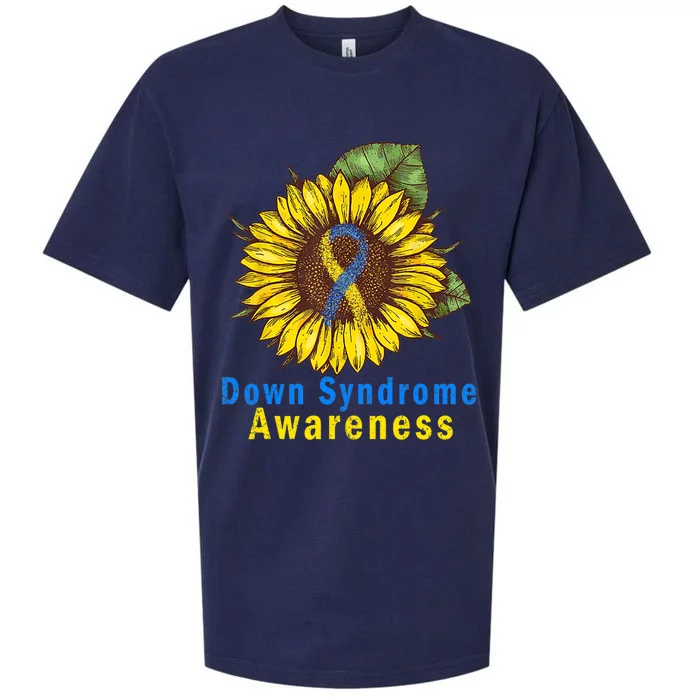 Sunflower Down Syndrome Awareness Sueded Cloud Jersey T-Shirt