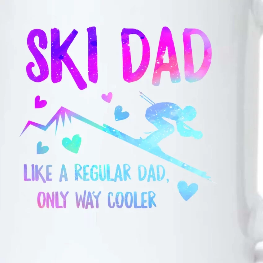 Ski Dad Skiing Daddy Papa Grandpa Cool Snowboarding Father Gift Black Color Changing Mug