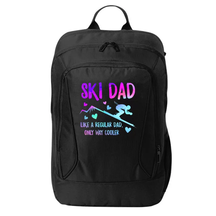 Ski Dad Skiing Daddy Papa Grandpa Cool Snowboarding Father Gift City Backpack