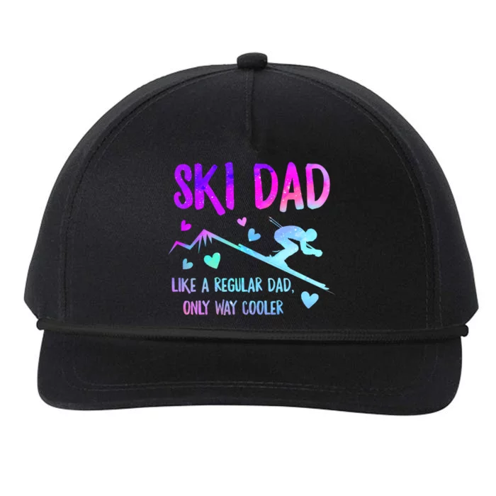 Ski Dad Skiing Daddy Papa Grandpa Cool Snowboarding Father Gift Snapback Five-Panel Rope Hat