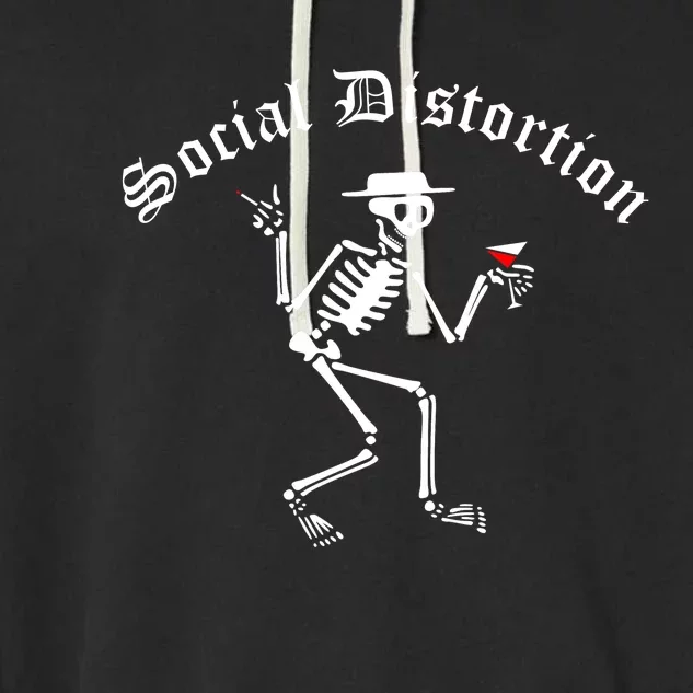 Social Distortion Skeleton Garment-Dyed Fleece Hoodie