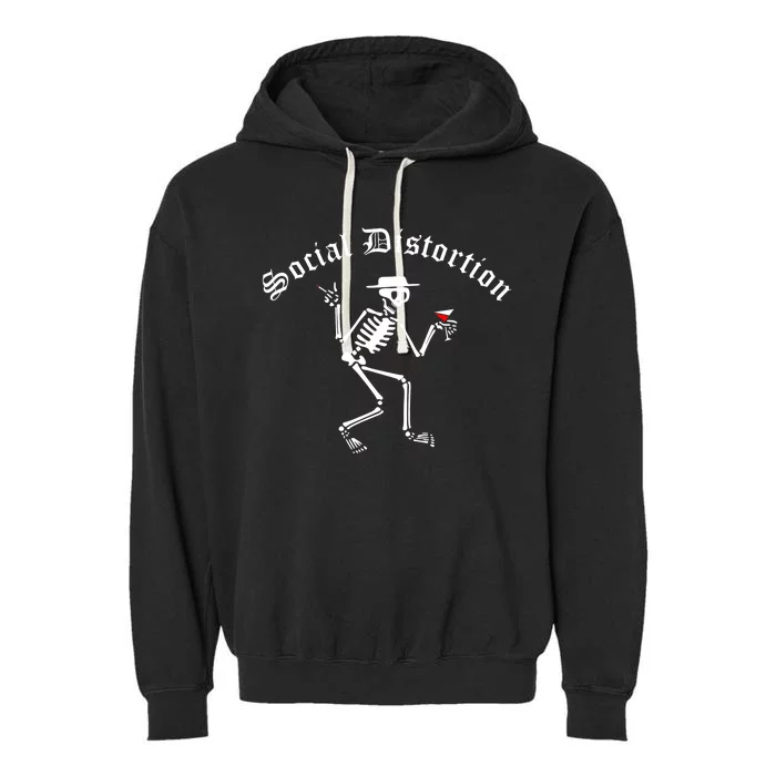 Social Distortion Skeleton Garment-Dyed Fleece Hoodie