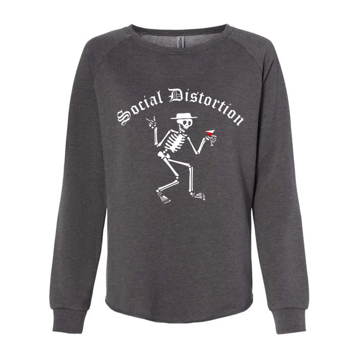 Social Distortion Skeleton Womens California Wash Sweatshirt