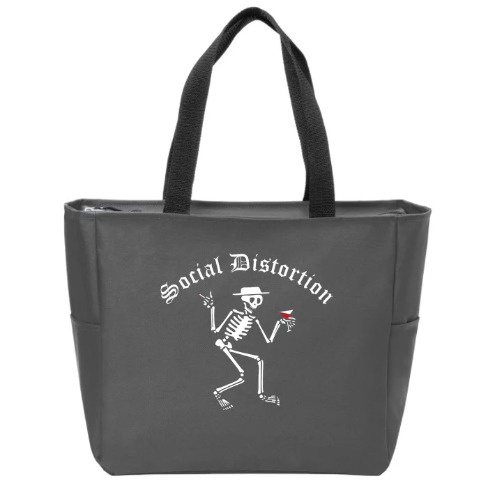 Social Distortion Skeleton Zip Tote Bag