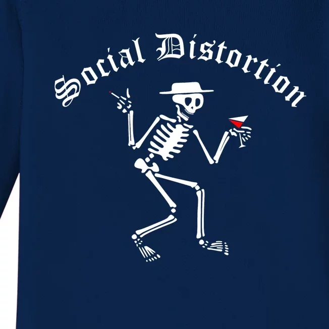 Social Distortion Skeleton Baby Long Sleeve Bodysuit