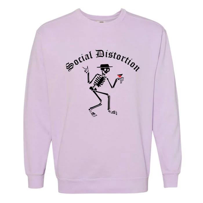 Social Distortion Skeleton Garment-Dyed Sweatshirt