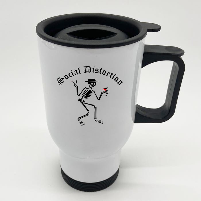 Social Distortion Skeleton Front & Back Stainless Steel Travel Mug