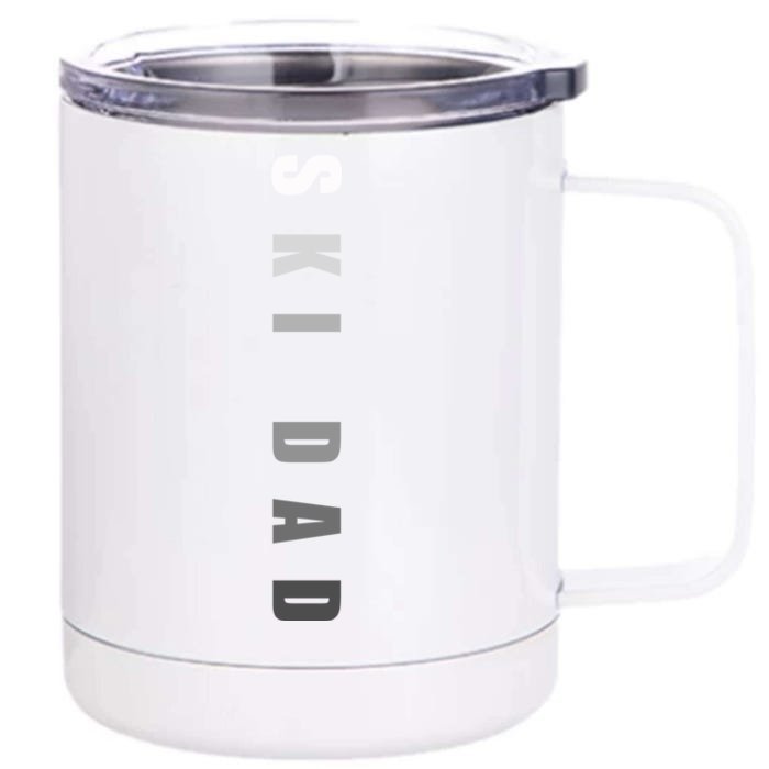 Ski Dad Ski Gift Front & Back 12oz Stainless Steel Tumbler Cup