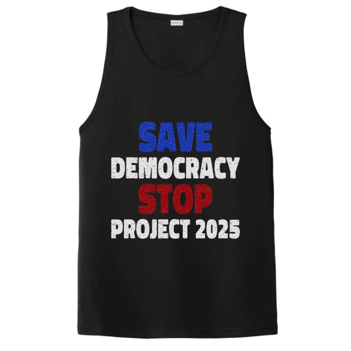 Save Democracy Stop Project 2025 Election Performance Tank