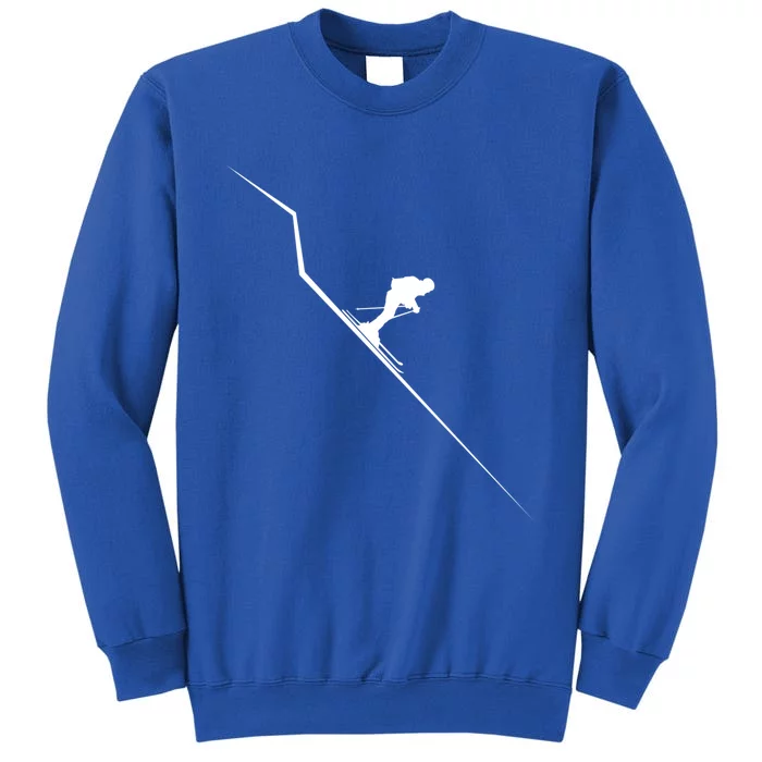 Ski Downhill Skiing Winter Sports Freeski Racing Skier Gift Funny Gift Tall Sweatshirt