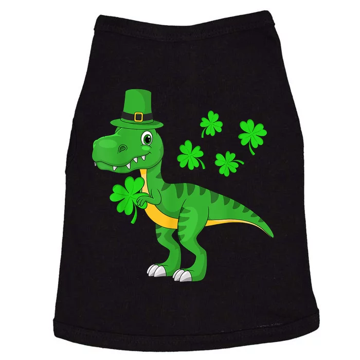 Shamrock Dino St Patricks Day Shirt K.i.d.s T Rex Toddler b.o.y.s Doggie Tank