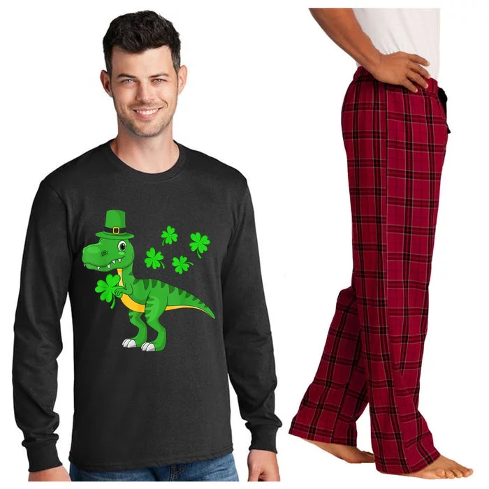 Shamrock Dino St Patricks Day Shirt K.i.d.s T Rex Toddler b.o.y.s Long Sleeve Pajama Set