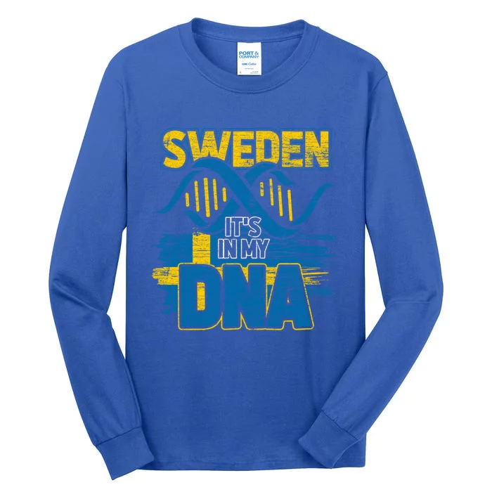 Sverige Dna Swedish Flag Sweden Great Gift Tall Long Sleeve T-Shirt