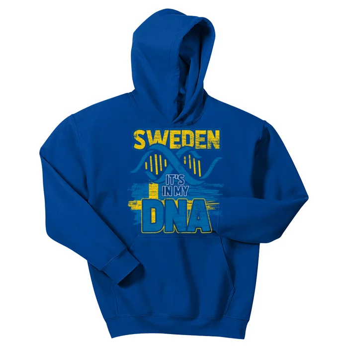 Sverige Dna Swedish Flag Sweden Great Gift Kids Hoodie