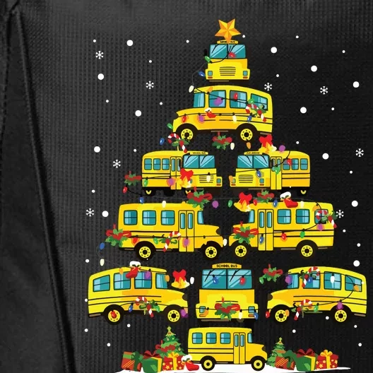 Student Delivery School Bus Driver Christmas Xmas Tree City Backpack