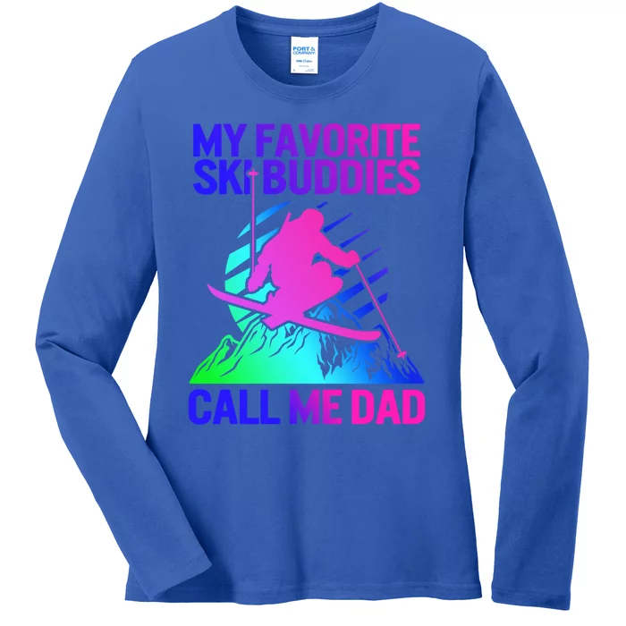 Ski Dad Sweater Fathers Day Favorite Ski Buddies Call Me Dad Cute Gift Ladies Long Sleeve Shirt