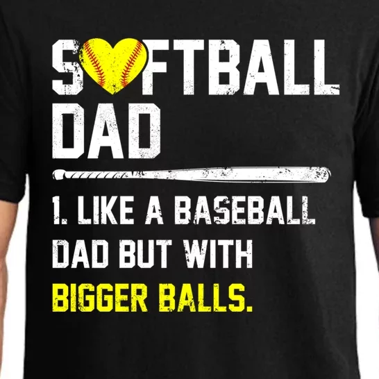 Softball Dad Softball Player Softball Baseball Player Game Cool Gift Pajama Set