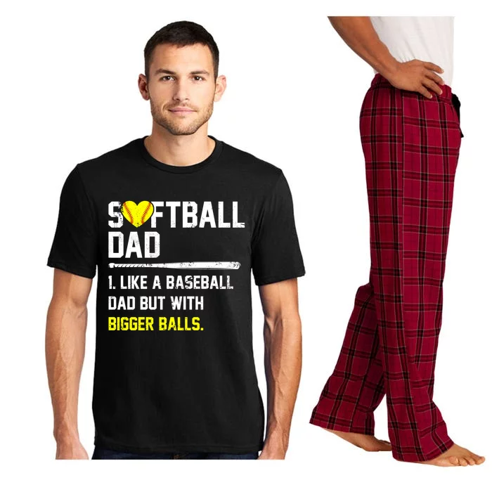 Softball Dad Softball Player Softball Baseball Player Game Cool Gift Pajama Set