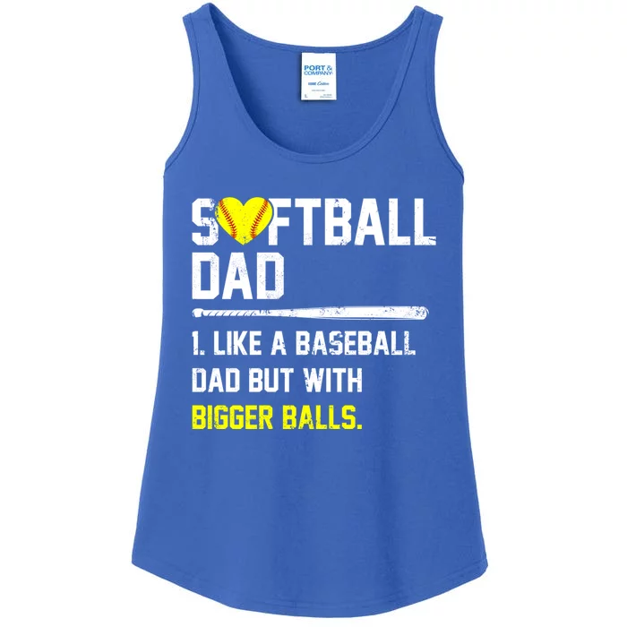 Softball Dad Softball Player Softball Baseball Player Game Cool Gift Ladies Essential Tank