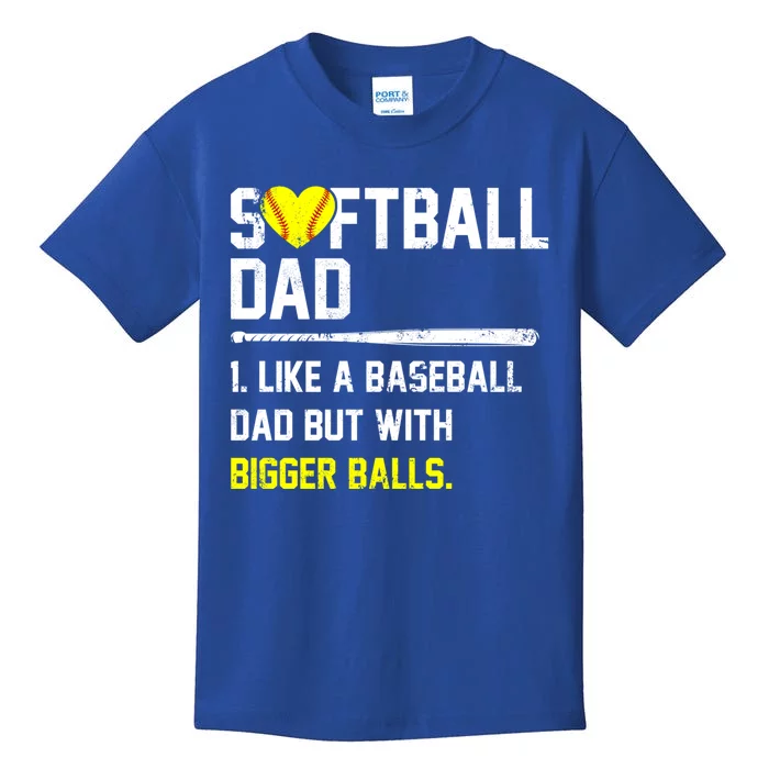 Softball Dad Softball Player Softball Baseball Player Game Cool Gift Kids T-Shirt