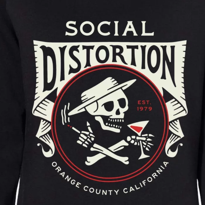 Social Distortion Skelly Circle Womens California Wash Sweatshirt