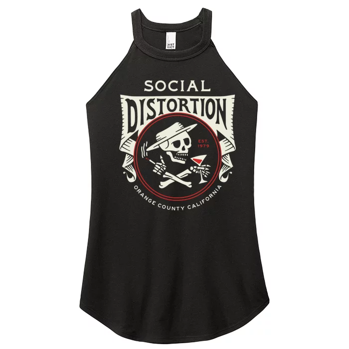 Social Distortion Skelly Circle Women’s Perfect Tri Rocker Tank