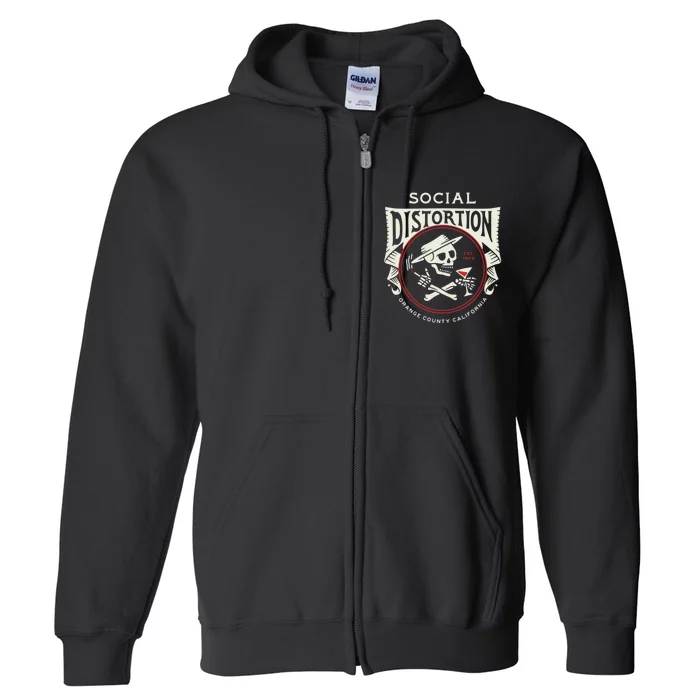 Social Distortion Skelly Circle Full Zip Hoodie