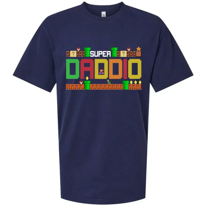 Super Dad Super Daddio Gift Cute Funny Daddy Gift Sueded Cloud Jersey T-Shirt