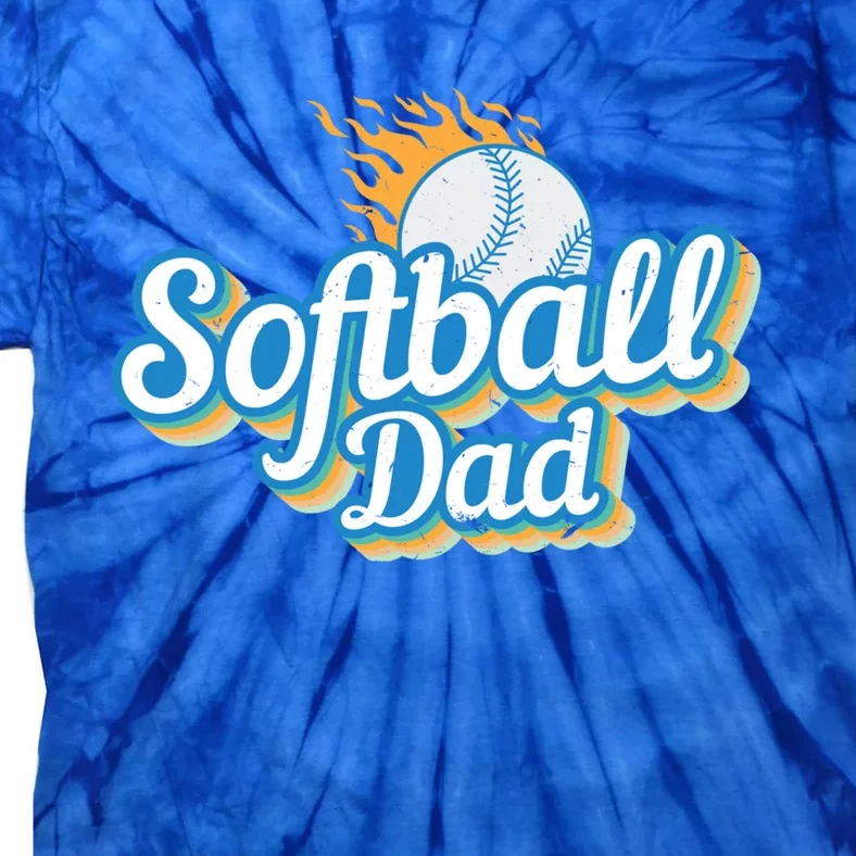 Softball Dad Softball Player Softball Baseball Player Game Cool Gift Tie-Dye T-Shirt