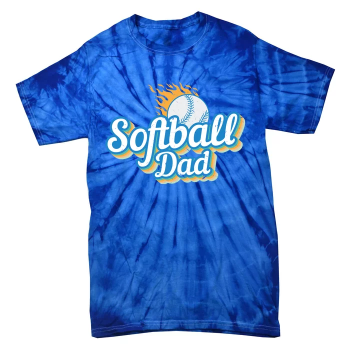 Softball Dad Softball Player Softball Baseball Player Game Cool Gift Tie-Dye T-Shirt