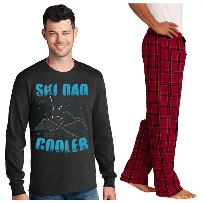 Skiis Downhill Skiier Costume Ski Dad Gift Long Sleeve Pajama Set