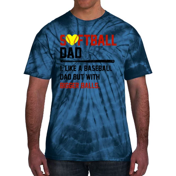 Softball Dad Softball Player Softball Baseball Player Game Cool Gift Tie-Dye T-Shirt