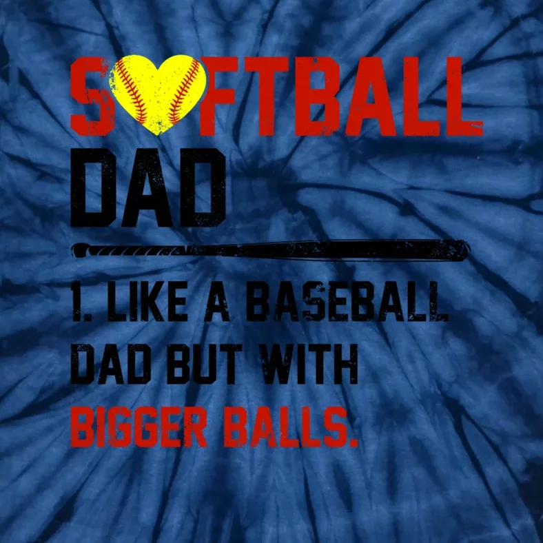 Softball Dad Softball Player Softball Baseball Player Game Cool Gift Tie-Dye T-Shirt