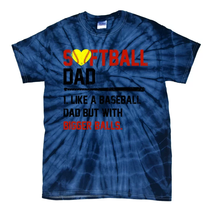 Softball Dad Softball Player Softball Baseball Player Game Cool Gift Tie-Dye T-Shirt