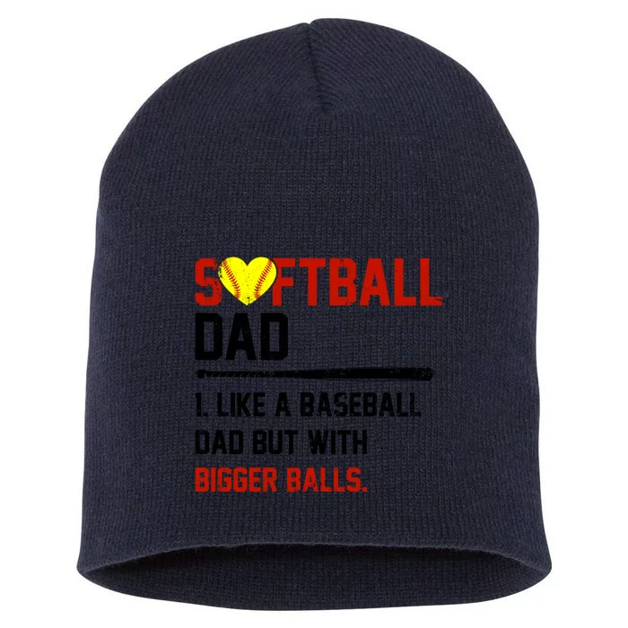 Softball Dad Softball Player Softball Baseball Player Game Cool Gift Short Acrylic Beanie