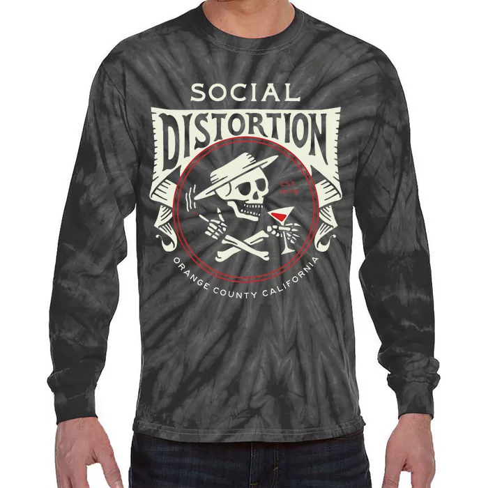 Social Distortion Skelly Circle Tie-Dye Long Sleeve Shirt