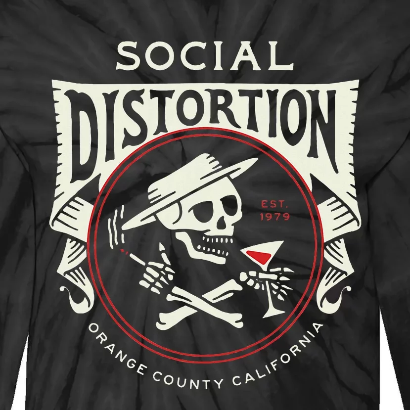 Social Distortion Skelly Circle Tie-Dye Long Sleeve Shirt