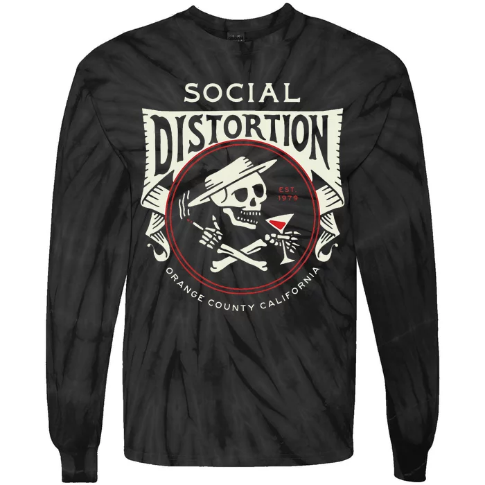 Social Distortion Skelly Circle Tie-Dye Long Sleeve Shirt