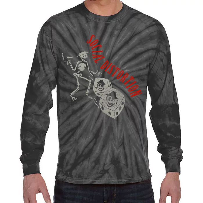 Social Distortion Skelly Dice Tie-Dye Long Sleeve Shirt